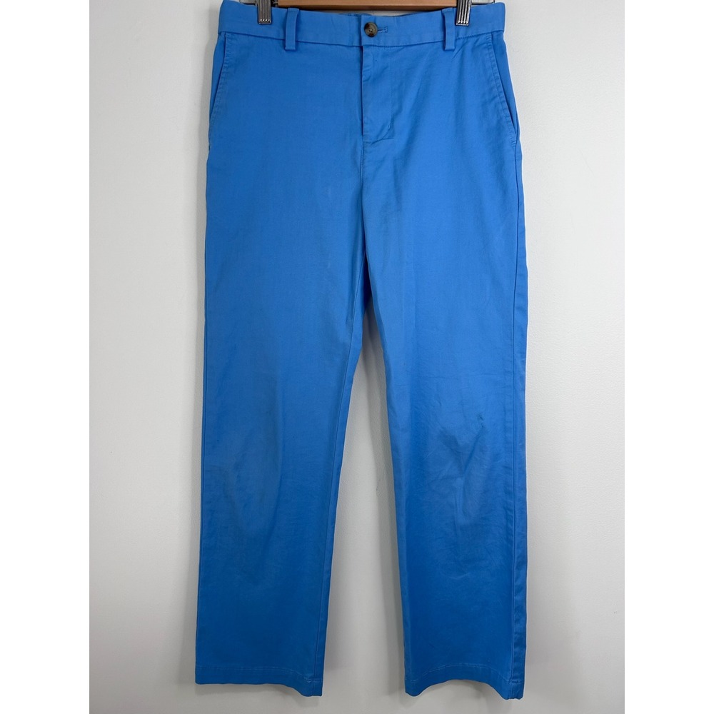 Vineyard Vines Boys Blue Cotton Stretch Chino Pants Size 16 Preppy Classic